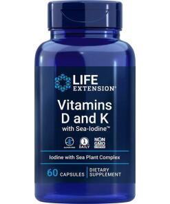 Vitamins D and K with Sea-Iodine - 60 caps